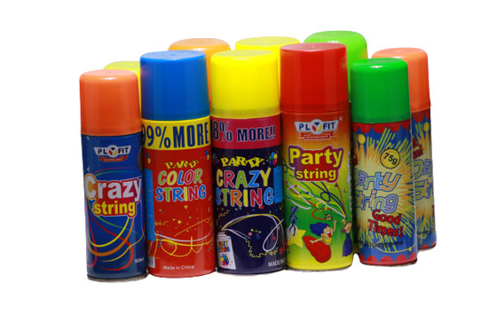 Plyfit Party String đầy màu sắc Xịt chống cháy cho Lễ hội tiệc cưới