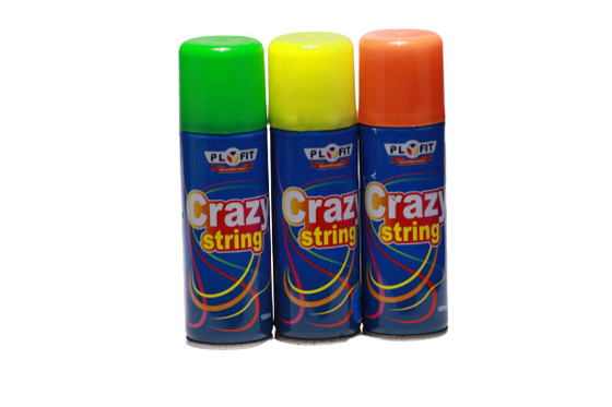 Silly String Crazy String Party Spray Màu sắc huỳnh quang Chất liệu nhựa Thiếc có thể