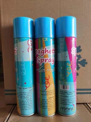 Đầy màu sắc Crazy Ribbon Spray Tinplate Can For Party Celebration Trang trí