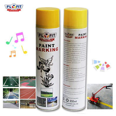 650ml Plyfit Yellow Road Marking Paint Vòi phun bướm để đánh dấu đường