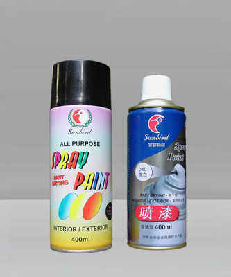 Sơn phun acrylic màu đen Nước khô nhanh cho đồ nội thất 450ml