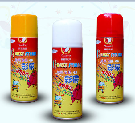 Không cháy 250ml Aerosol Spray Crazy Silly String Spray Điêu trang lễ hội